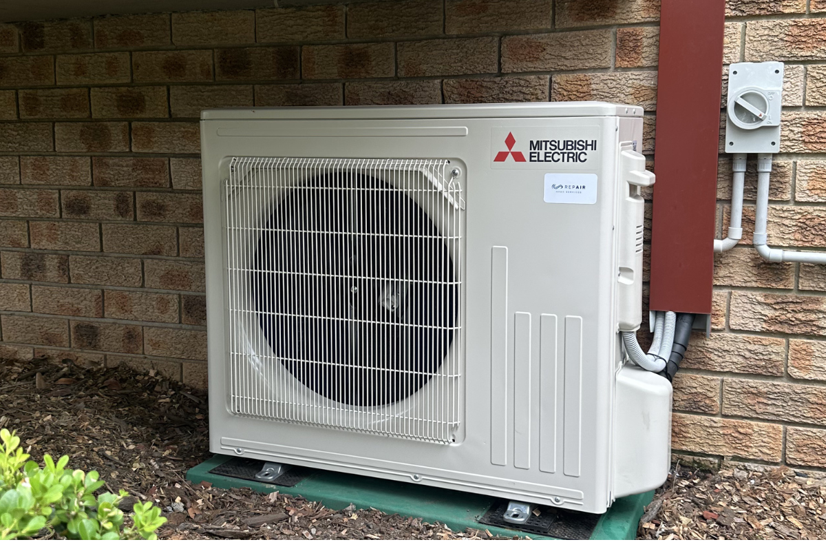 Old air conditioning unit before repair Sydney